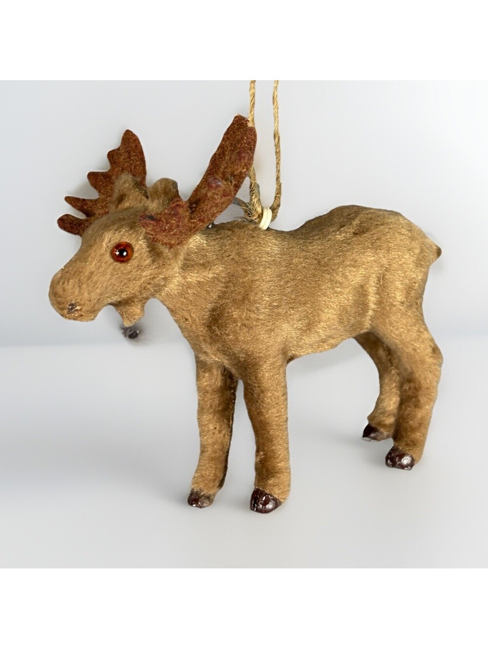 Kurt Adler Faux Fur Moose Ornament Rustic Woodland Lodge Christmas Decor